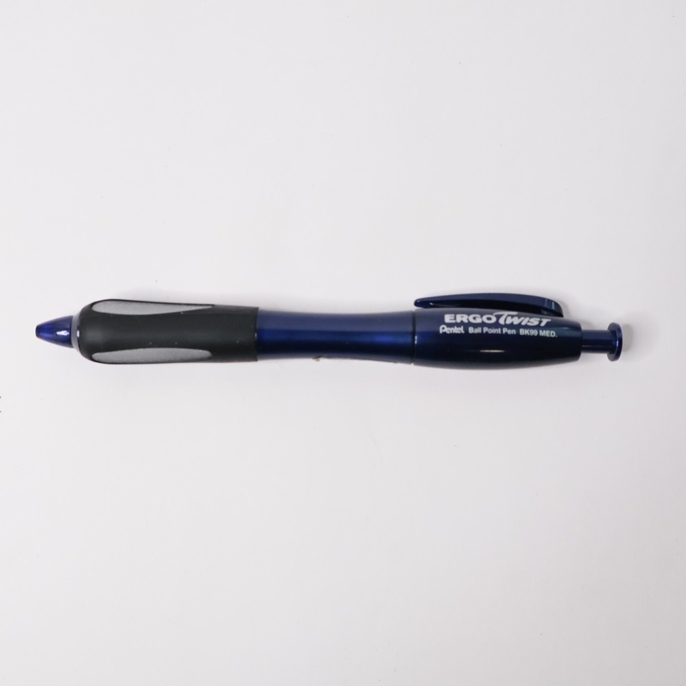 Pentel ErgoTwist Ball Point Pen BK99 Medium Blue Ink Ergonomic Grip Twist Action